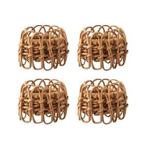 Made of Rattan Round Shape Table Accessories Napkin Rings Home and Kitchen Ware Tissue Holding Rings Affordable Price - Product Image 1