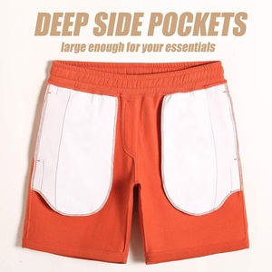 Pantalones cortos de lana para hombre con cinturones elásticos y cordones ajustables Tela de rizo francés suave para la máxima comodidad Perfect - Product Image 2