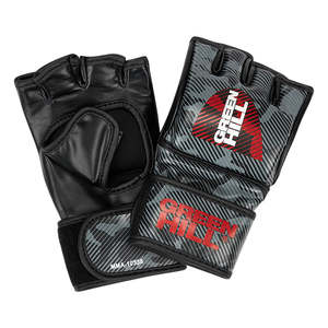 Gants de boxe demi-doigts MMA Warriors 12 oz en cuir synthétique avec sangle de poignet personnalisable et logo sur mesure - Product Image 1
