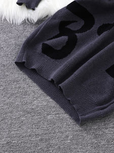 Nuevo suéter Popular de otoño e invierno suéter Casual cuello redondo contraste Color tejido hombres suéter - Product Image 6