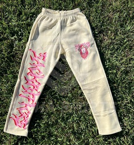 กางเกงวอร์มลำลองผ้าแคนวาสสำหรับผู้ชาย, กางเกงวอร์มทรงบานแนววินเทจ็อกเกอร์มีโลโก้ที่กำหนดเอง - Product Image 2