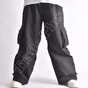 Logo personnalisé brodé et imprimé Street Style surdimensionné pantalon large ample Design décontracté pour grande taille coupe-vent - Product Image 3