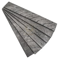 Barre plate de billette d'acier de damas torsadé plume de pluie échelle aléatoire Fire DD-Damascus-Steel-904 pour la fabrication de couteaux