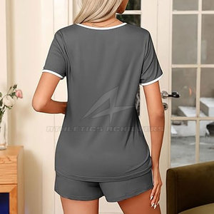 Camisa corta informal de alta calidad para mujer hecha a medida para Primavera/Verano, conjuntos de ropa de mujer OEM - Product Image 4