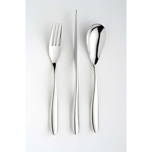 Juego de cubiertos con mango largo decorativo plateado, tenedores, cucharas, cuchillo, cubiertos, juego de cubiertos de acero, juego de cubiertos de acero inoxidable - Product Image 1