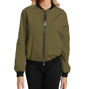 Chaqueta Bomber de Invierno para Mujer al Mejor Precio, con Logotipo Personalizado, Lisa, Transpirable - Product Image 1