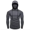 Hoddies personnalisés couleur unie automne Fitness sweat hommes pull mince à capuche à manches longues sweat à capuche Logo personnalisé Hoddies - Product Image 3