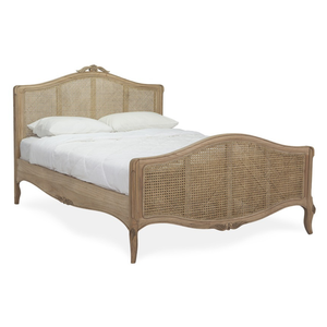 Élégant cadre de lit en bois massif de 150 cm avec finition naturelle Mobilier léger et confortable pour la maison ou l'appartement Chambre à coucher - Product Image 4