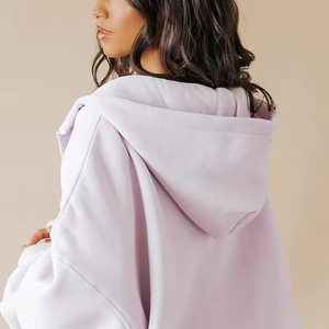 ชุดเซ็ตเสื้อฮู้ดดี้โอเวอร์ไซส์ผ้าฝ้ายเนื้อหนา ระบายอากาศดี ขายดี เหมาะสำหรับออกกำลังกาย วิ่ง และสวมใส่สบายๆ สำหรับผู้หญิง - Product Image 5