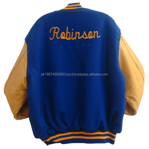 Custom Men's College Baseball Varsity Jacket With <b>Genuine</b> Leather Winter Chenille Embroidery Patches Letterman Motorcycle Jacket - Product Image 2