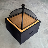 Barbecue de table en bois multifonctionnel pour l'extérieur, le camping et le jardin.