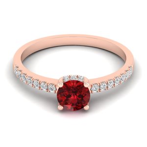 Anillos de Plata de Ley 925 con Moissanita de Claridad VVS y Granate Rojo Natural, Certificados por GRA, Joyería Fina para Mujer - Product Image 5
