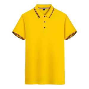 Polos à manches courtes en coton mercerisé à prix compétitif pour hommes Polo en coton mercerisé avec reliure contrastée - Product Image 1