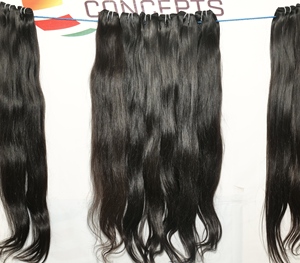 Extensiones de cabello humano indio paquetes de color negro natural recto vendedor alineado cutícula cruda al por mayor - Product Image 6