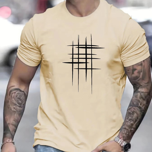 เสื้อยืดแขนสั้นคอกลมพิมพ์ลายกราฟิกทรงหลวมลำลองสำหรับผู้ชายผ้าฝ้าย100% ฤดูร้อน - Product Image 1