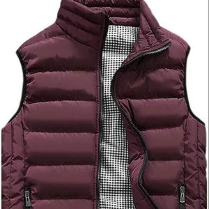 Veste matelassée unisexe d'hiver de haute qualité, respirante, écologique, à capuche, fermeture éclair, sans manches, personnalisable, imperméable à l'avant - Product Image 1