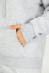 Chándal de mujer en gris clásico Venta al por mayor Fleece Sports Joggers Trajes Logotipo personalizado unisex - Product Image 3
