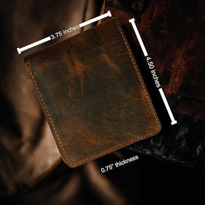 Diseño de logotipo personalizado para Cartera de hombre ligero longitud corta de cuero genuino de alta calidad hecho en fábrica con precio al por mayor - Product Image 3