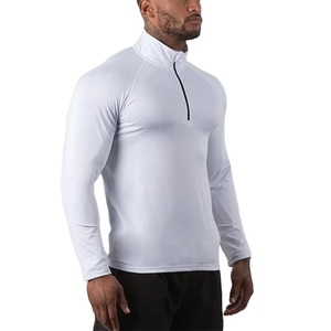 <b>Men</b> Stand Collar Quarter Zip Active Fitness Workout <b>Compression</b> Gym <b>Shirt</b> Long Sleeve Base Layer Quick Dry Breathable <b>for</b> Dips - Product Image 1