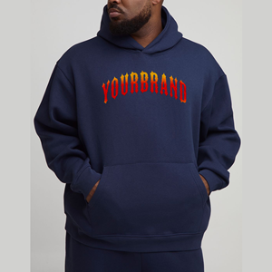 Sweat-shirt à capuche surdimensionné pour homme en coton 100% 340 g/m², avec logo imprimé DTF personnalisé, style hip-hop, coupe classique, poche, haute qualité - Product Image 6