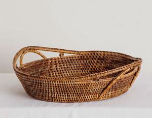 Panier Forme Restaurant Table Alimentaire Affichage Rotin Plateau De Service Hôtel Fournitures Personnalisé Décoratif Plateau De Service Style Moderne - Product Image 1