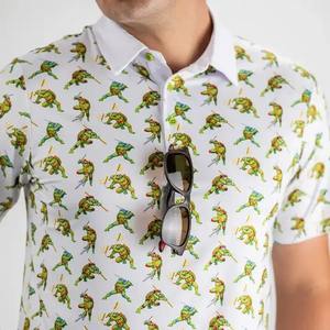 Polos personalizados para hombre sublimado con estampado de algodón 100% de alta calidad, polos elásticos sostenibles de secado rápido para hombre - Product Image 6