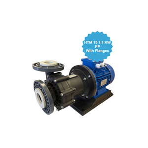 Pompe centrifughe magnetiche industriali di alta qualità modello h215 PP con motore 1,1kw e pompa dell'acqua con flange DIN - Product Image 1