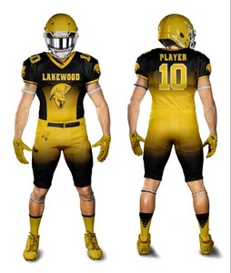 Vente en gros de maillots de football pour jeunes ensembles d'uniformes de football américain personnalisés à sublimation complète - Product Image 3