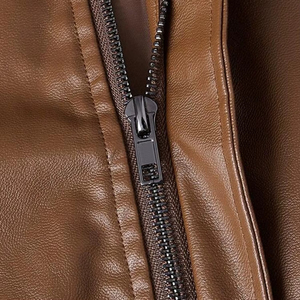 แจ็คเก็ตหนังทรงสลิมฟิตสำหรับผู้ชายแจ็คเก็ตหนังดีไซน์คลาสสิกดีไซน์วิทยาลัยสำหรับใส่แฟชั่นเสื้อแจ็คเก็ตหนังโอเวอร์ไซส์สำหรับผู้ชาย - Product Image 6