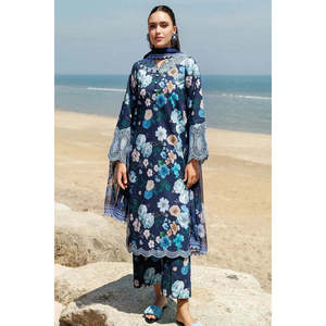 Farasha Aurea Women's Summer Lawn Suit Sets '25 D-13 Floral <b>Blush</b> TC-1419-for Eid Celebration - Product Image 1