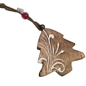 Ornement suspendu en forme de sapin de Noël en bois, très vendu |   Ensemble de décorations de Noël festives pour la maison, cadeau de fête - Product Image 1