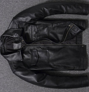 Color sólido Casual Wear Hombres Chaqueta de cuero Streetwear Nueva moda Cómoda Chaqueta de cuero para hombres - Product Image 5