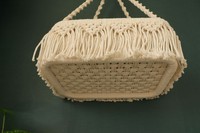 Hamac pour chat en macramé fait à la main lit balançoire intérieur extérieur suspendu étagère pour animaux de compagnie pour montage mural