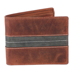 Cartera de cuero genuino de primera calidad para hombre, cierre abierto, cadena bordada, decoración, forro de algodón, gran valor, dinero, diseño corto - Product Image 3