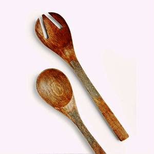 Artículo en Oferta, Accesorios de Cocina, Juego de Servidores de Ensalada de Acacia, Ecológico, Apto para Lavavajillas, Utensilios para Ensalada, Hecho en India - Product Image 4