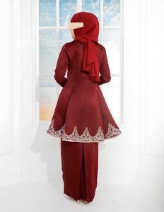SIPO พลัสขนาดผู้หญิงที่มีคุณภาพสูงโพลีเอสเตอร์ใหม่ชุดมาเลย์แบบดั้งเดิมออนไลน์2022สีแดง Baju Kurung กับเย็บปักถักร้อย - Product Image 6