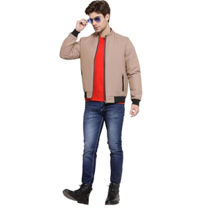Chaqueta Bomber Casual para Hombre de Buena Calidad Personalizada al por Mayor, Talla Grande, Cierre de Cremallera, Transpirable para Invierno - Product Image 5