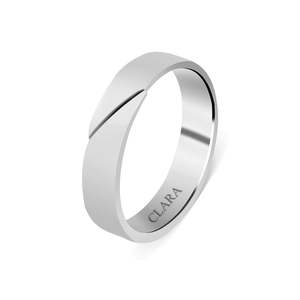 NOVAMART Fine Buy Premium 925 Pure Sterling <b>Silver</b> <b>Rings</b> for <b>Men</b> Geometric Design with Zircon Stone Rhodium Plated Everyday Wear - Product Image 1
