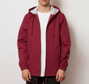 Vestes d'entraîneur en nylon/polyester design personnalisé Vestes coupe-vent d'entraîneur imperméables pour hommes unisexe - Product Image 1