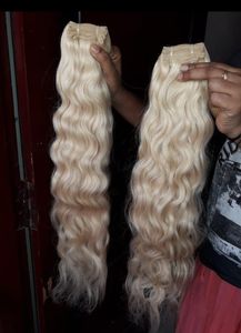 Cabello Natural Rizado con Rubio 613 de Proveedores Indios, Doble Trama a Máquina, Sin Enredos, Sin Caída - Product Image 5