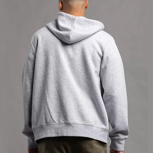 Peso pesado grueso logotipo personalizado Hombres en blanco Zip up Hoodies 100% algodón Zip up Hoodies Streetwear Drop Shoulder Sudadera Hoodies - Product Image 3