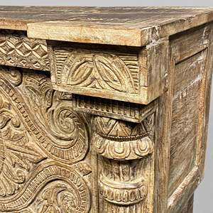 Royal Heritage Traditional Solid Wood <b>Console</b> Handmade Living Room Furniture with Brass Accents <b>for</b> Home Villa Hotel <b>Entry</b> - Product Image 3