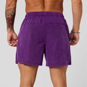 Short de fitness vintage délavé pour homme Short d'entraînement de rue respirant personnalisé pour la gym Vente en gros pour l'été - Product Image 4