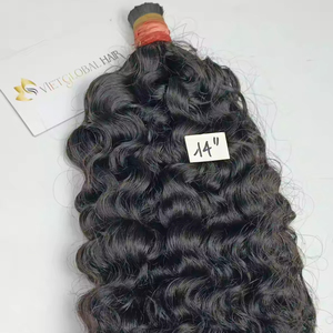 ผมหยิกพม่าจํานวนมากสีธรรมชาติคุณภาพสูง 12 นิ้ว 100% ผมมนุษย์ดิบเวียดนามเวอร์จินหนังกําพร้าชิดผม - Product Image 1