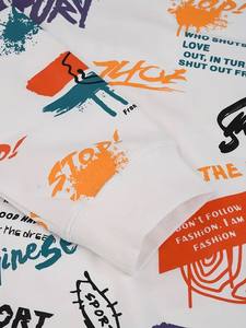 Sweat-shirts à col rond pour hommes sur mesure respirant surdimensionné Design unisexe Logo imprimé personnalisé 100% coton saison d'hiver - Product Image 3