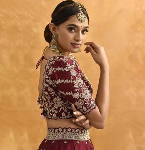 Vêtements de fête indiens pour femmes, lahenga, robes de mariée indiennes à la mode, Lehenga Ghagra et Chaniya - Product Image 3