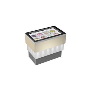 Congélateur de présentation de glaces FRAMEC 8+8 Gelato Pozzetto 1180x724x976mm avec couvercles coulissants et compartiments cylindriques - Product Image 1