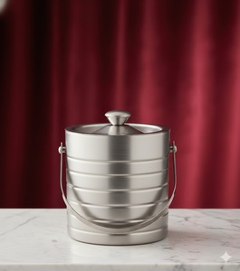 High Quality Double-Wall Stainless Steel Ice Storage Bucket with Airtight Lid <b>for</b> <b>Home</b> Use and <b>Bar</b> <b>Accessories</b> - Product Image 1