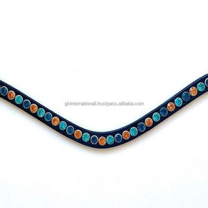 Bandes de sourcils de cheval en cuir de haute qualité, Bling personnalisé pour votre cheval faites un beau cuir simple ou une décoration personnalisée - Product Image 5