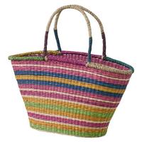 Design tendance ! ! Sacs de shopping en paille naturelle colorée, sacs à main vintage d'été pour la plage, fabriqués au Vietnam par le fabricant